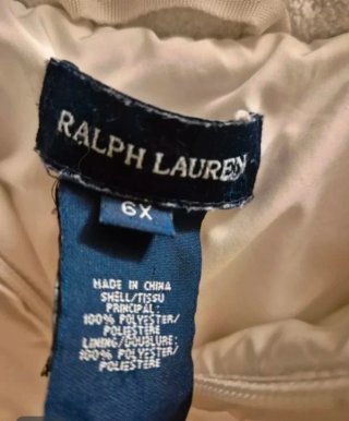 Piumino Ralph Lauren bambina panna