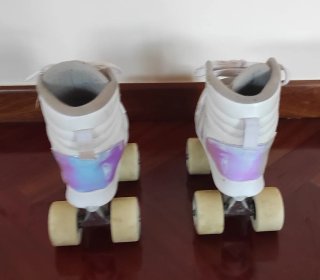 Patines Oxelo Blancos Brillo 4 Ruedas