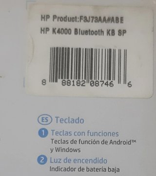 Teclado HP Bluetooth Mini K4000
