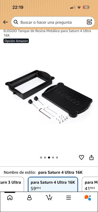 ELEGOO Tanque de Resina Saturn 4 Ultra 16K