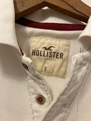 Polo Hollister Blanco Talla S