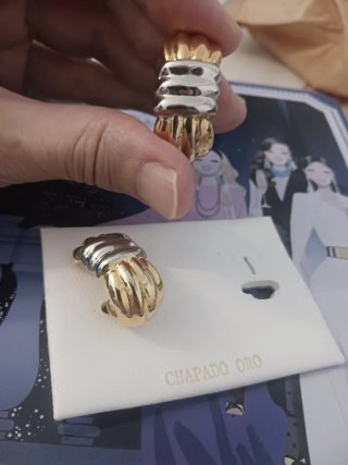 Pendientes Vintage Chapados Oro 90s nuevo sin estr