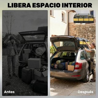 Bolsa Techo Coche 594L Impermeable con Correas