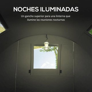 Tienda Campaña 3 Personas Impermeable 3000mm Verde