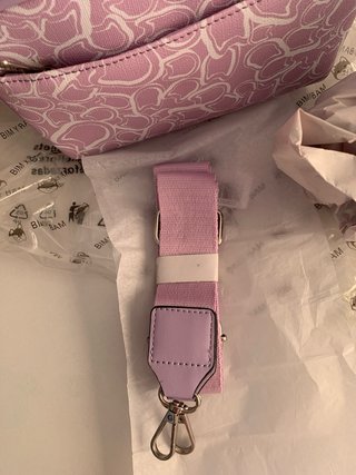 Bolso bandolera BIM BAM lila y blanco