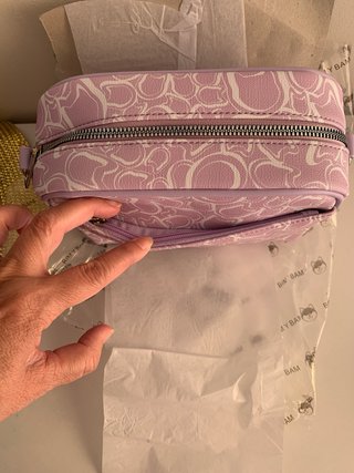 Bolso bandolera BIM BAM lila y blanco