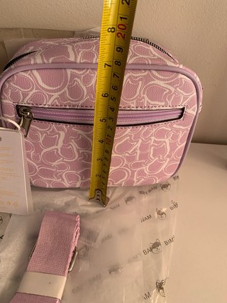 Bolso bandolera BIM BAM lila y blanco