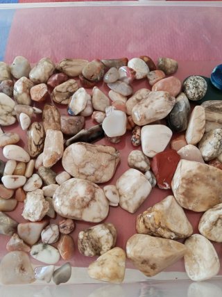 Lote de minerales y piedras decorativas