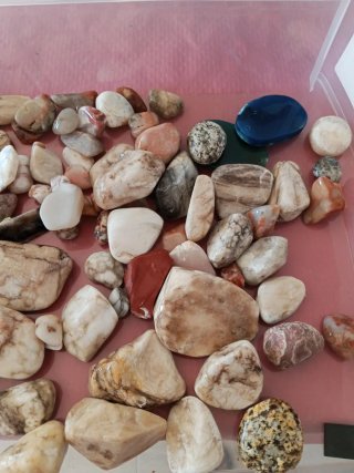 Lote de minerales y piedras decorativas