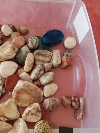 Lote de minerales y piedras decorativas