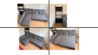 Mobiliario completo: cama nevera lavadora sofa...