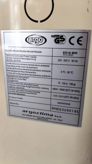 Deshumidificador/calefactor ARGO