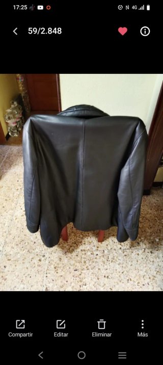 Chaquetón de cuero hombre talla 52