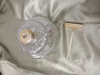 Frasco antiguo cristal tallado perfume