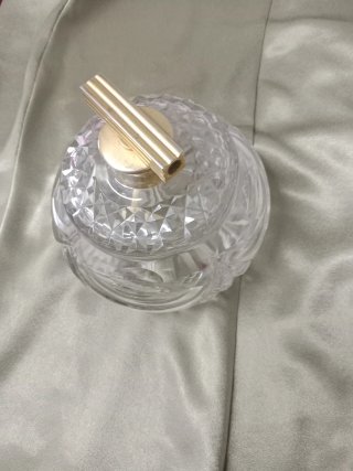 Frasco antiguo cristal tallado perfume