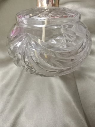 Frasco antiguo cristal tallado perfume