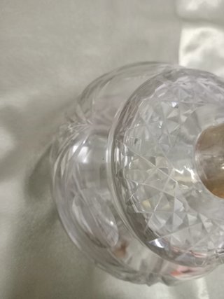 Frasco antiguo cristal tallado perfume