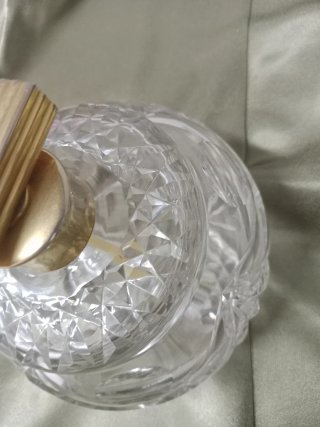 Frasco antiguo cristal tallado perfume