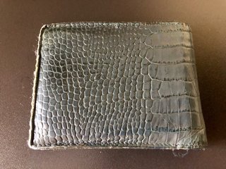 Cartera Montblanc Gris Cocodrilo Bifold