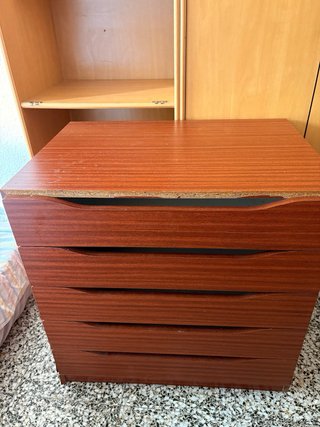 Cómoda 5 cajones madera