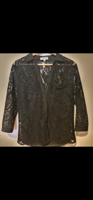 Camisa calada negra Talla 42