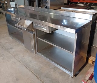 Mueble Cafetero Acero Inoxidable 250x60x104