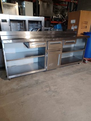 Mueble Cafetero Acero Inoxidable 250x60x104