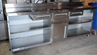 Mueble Cafetero Acero Inoxidable 250x60x104