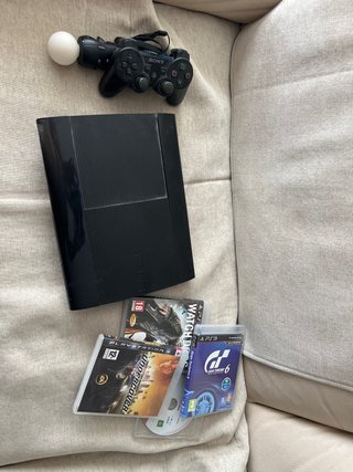 Consola PS3 Super Slim Negra + Mando y Juegos