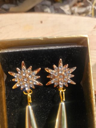 Pendientes dorados elegantes