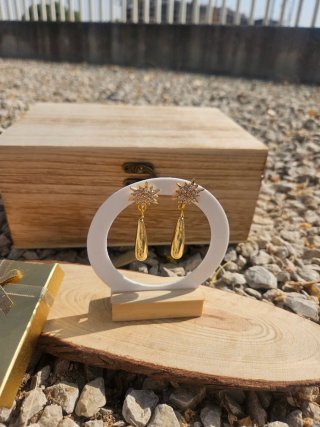 Pendientes dorados elegantes
