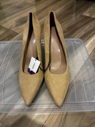Zapatos de tacón beige/marrón