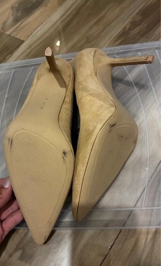 Zapatos de tacón beige/marrón