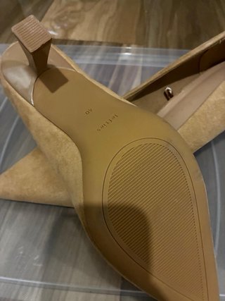 Zapatos de tacón beige/marrón