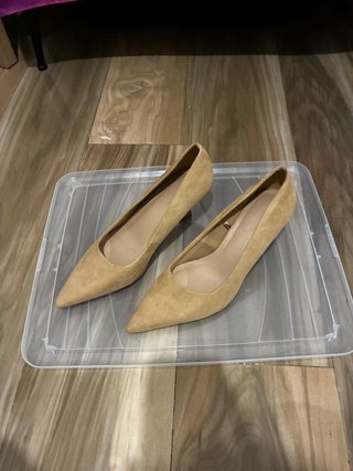 Zapatos de tacón beige/marrón
