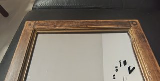 Specchio artigianale in legno 38x33