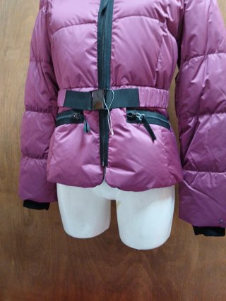 Piumino donna con pelliccia e cintura nuovo