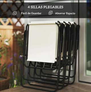 Conjunto Mesa Sillas y sombrilla Jardín