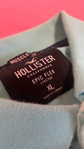 Polo azul Hollister Hombre Talla XL