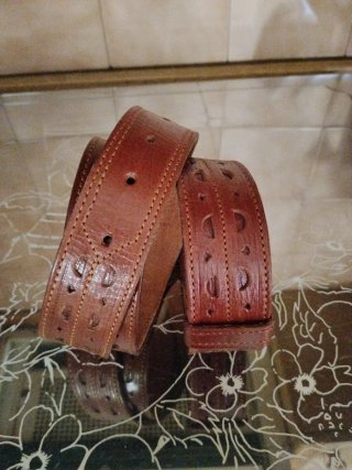 Cinturón de cuero hombre hecho a mano.