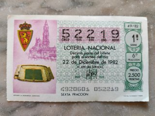 Lote 58 Lotería Nacional 1982-1985