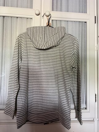 Sudadera Nicoli rayas verano gris y blanco