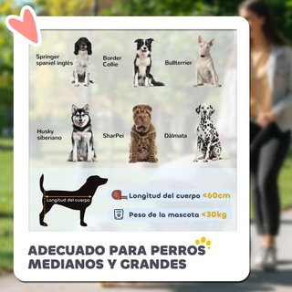 Cochecito Perros Plegable Malla Seguridad Gris