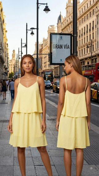 Vestido amarillo de tirantes