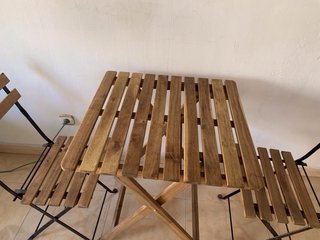 Mesa y 2 Sillas Jardín IKEA Plegables
