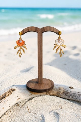 Pendientes Acero Inoxidable Concha