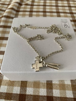 Collar Tous Plata Cruz Llave Oso medida 45 cm