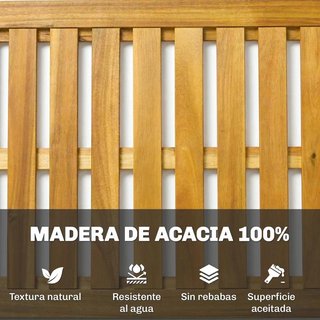 Alfombrilla Ducha Madera Acacia Antideslizante