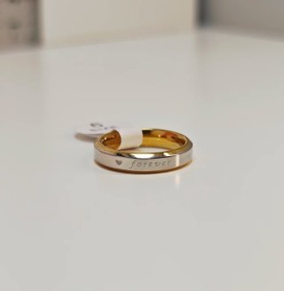 Anillo titanio forever love talla 6