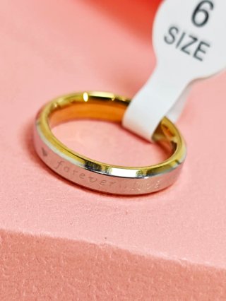 Anillo titanio forever love talla 6